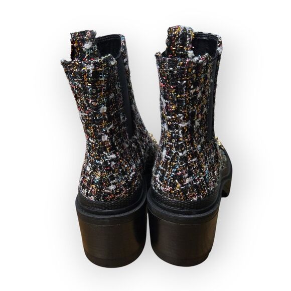 Jessica Simpson Jymmie Studded Tweed Chelsea Ankle Boots Size 6 - Picture 4 of 6